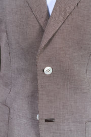 Brioni Light-Brown Birds Eye Linen-Cotton Sport Jacket