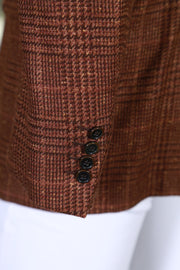 Brioni Brown Prince of Wales Cashmere Sport Jacket