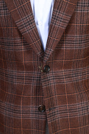 Brioni Checked Brown Sport Jacket
