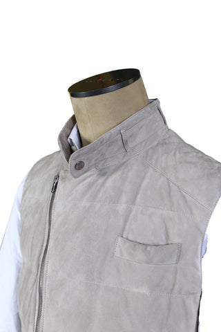 Brunello Cucinelli Grey Suede Vest