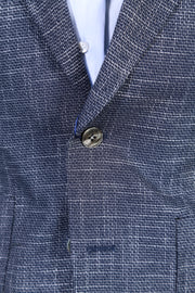 Fiore Di Napoli Blue Wool Sport Jacket