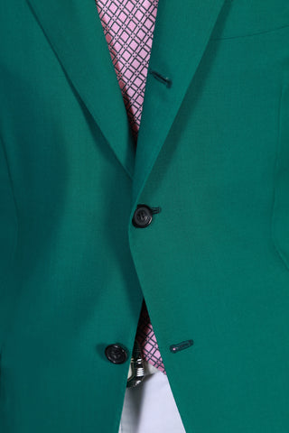 Kiton Green Solid Cashmere Sport Jacket