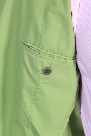 Kiton Light-Green Solid Cotton Sport Jacket