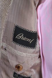 Brioni Cream Small Check Sport Jacket