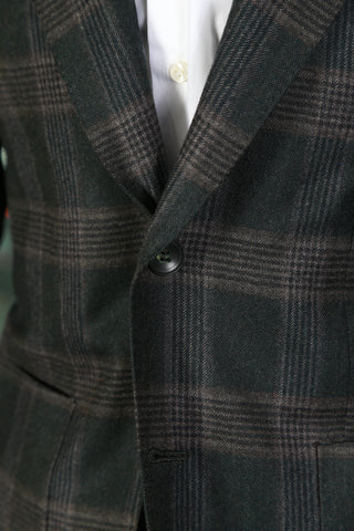 Sartorio by Kiton Brown Plaid Jacket