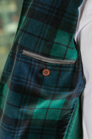 Sartorio Green Plaid Sport Jacket