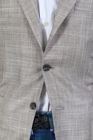 Kiton Grey Cashmere-Silk Sport Jacket
