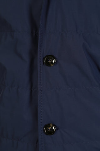 Kiton Dark-Blue Solid Overcoat