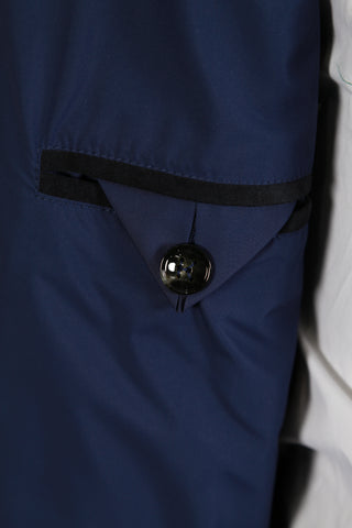 Kiton Dark-Blue Solid Overcoat