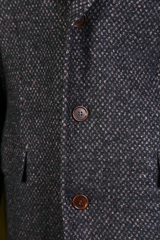 Kiton Dark-Grey Birdseye Overcoat