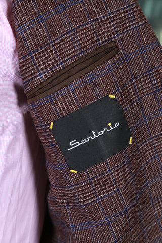 Brown Sartorio Plaid Suit Jacket