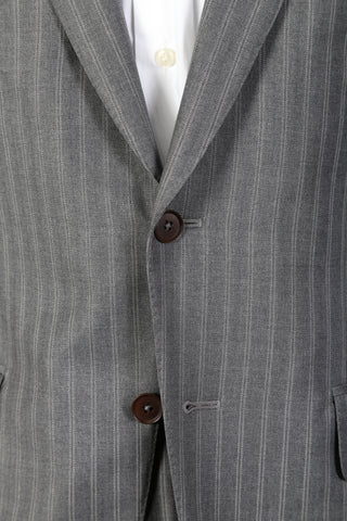 Isaia Grey Striped Super 120's Wool Suit