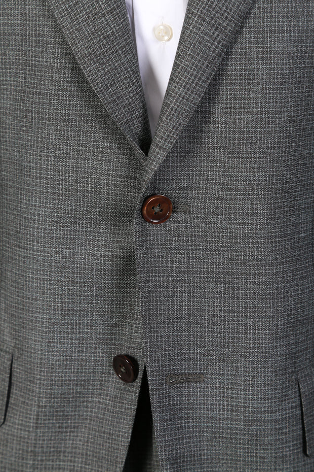 Isaia Dark-Grey Solid Wool Suit