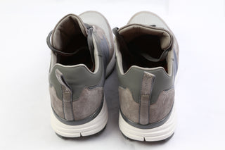 Andrea Ventura Grey Suede Lace-Up Sneakers