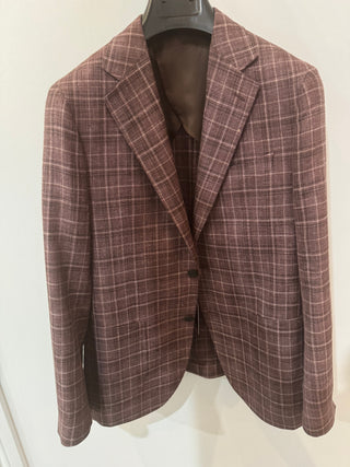 Fiore Di Napoli Light-Brown Checked Wool Sport Jacket