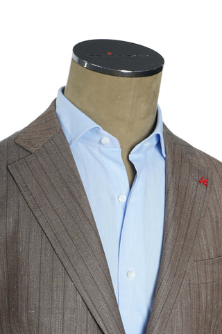 Isaia Pinstripe Wool-Silk-Linen Suit