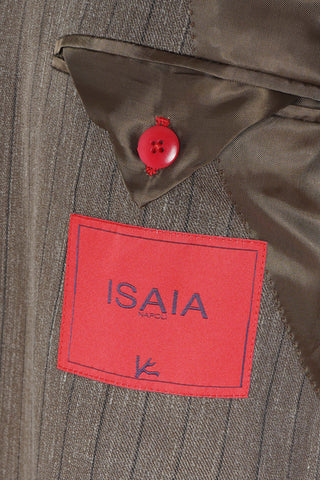 Isaia Pinstripe Wool-Silk-Linen Suit