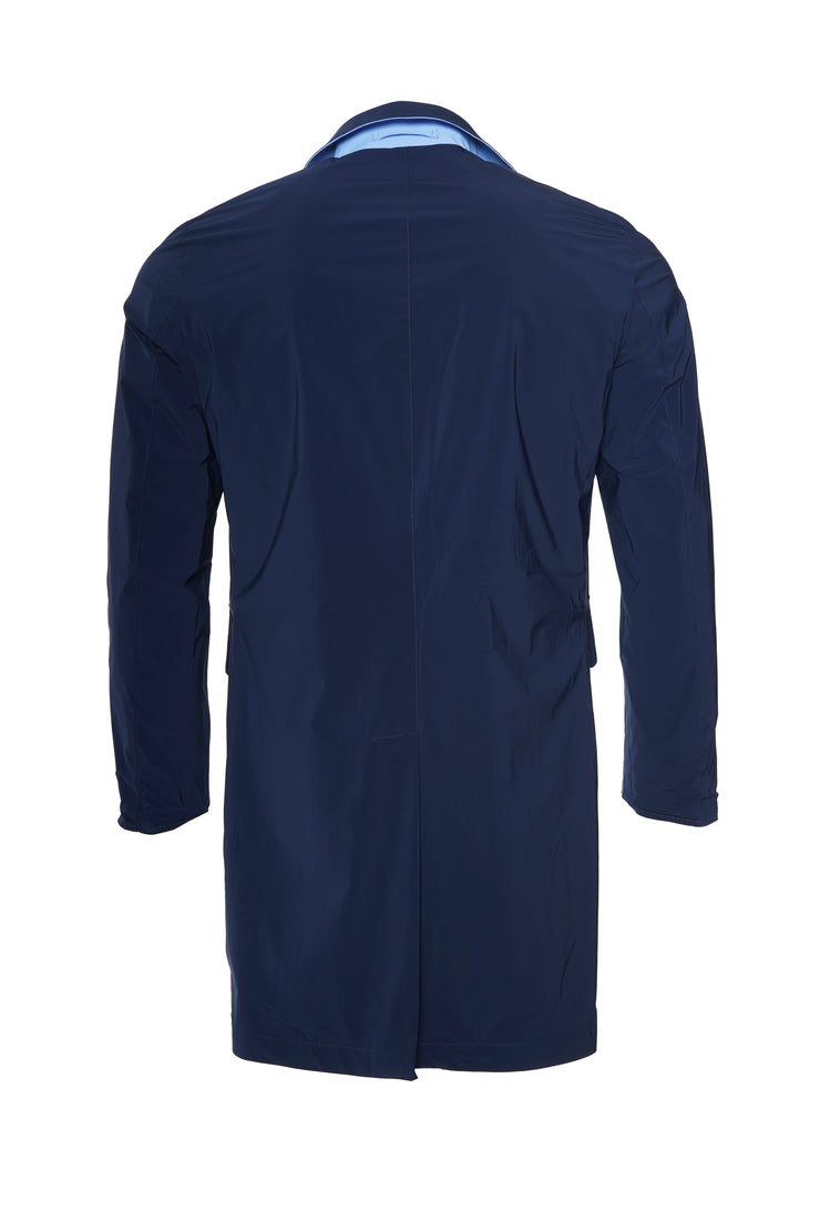 Kired Kim Solid Nylon Reversible Button Up Overcoat
