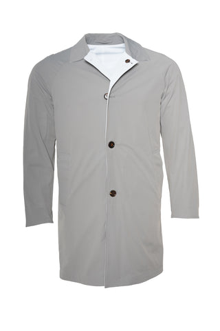Kired Kim Solid Nylon Reversible Button Up Overcoat