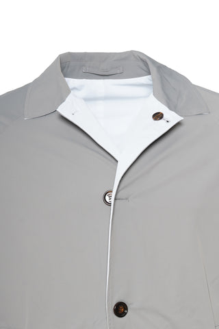 Kired Kim Solid Nylon Reversible Button Up Overcoat