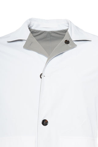 Kired Kim Solid Nylon Reversible Button Up Overcoat