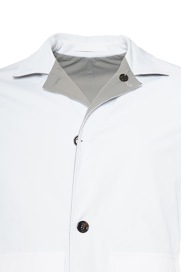 Kired Kim Solid Nylon Reversible Button Up Overcoat