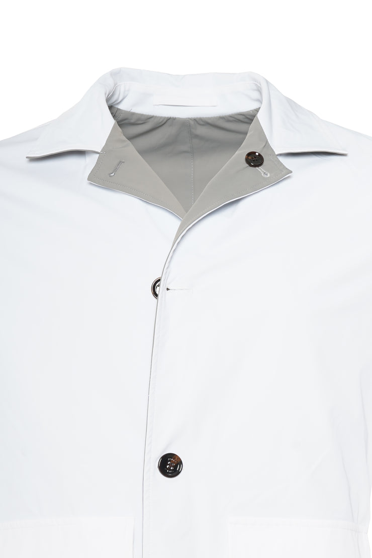 Kired Kim Solid Nylon Reversible Button Up Overcoat