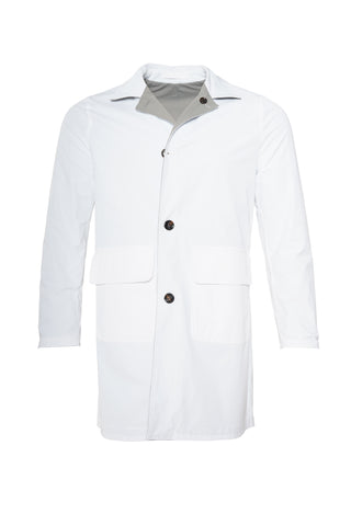Kired Kim Solid Nylon Reversible Button Up Overcoat