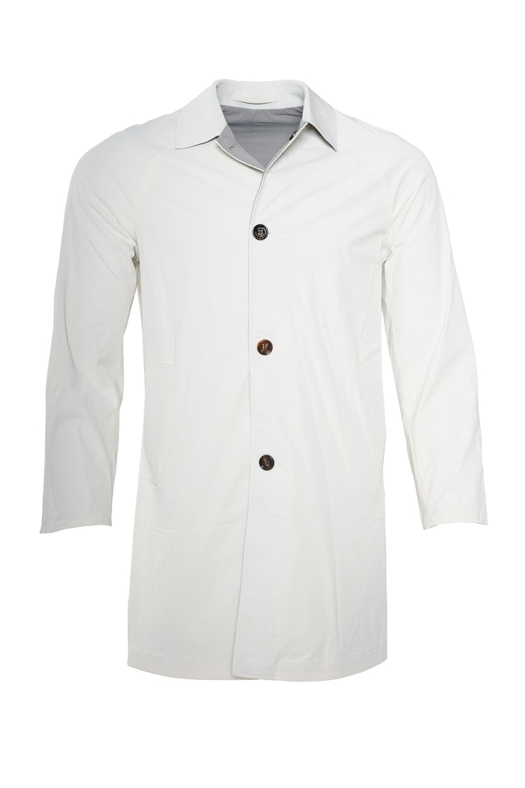 Kired Kim Solid Nylon Reversible Button Up Overcoat