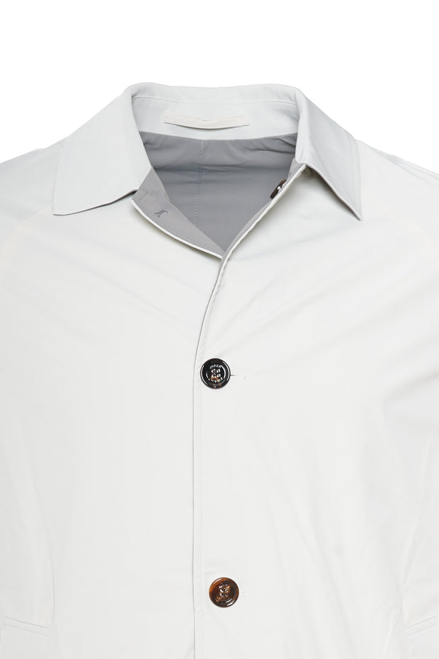 Kired Kim Solid Nylon Reversible Button Up Overcoat