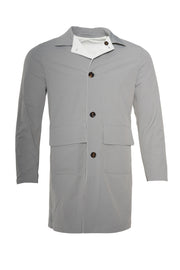 Kired Kim Solid Nylon Reversible Button Up Overcoat