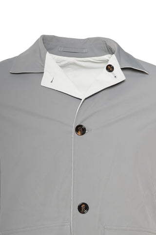 Kired Kim Solid Nylon Reversible Button Up Overcoat