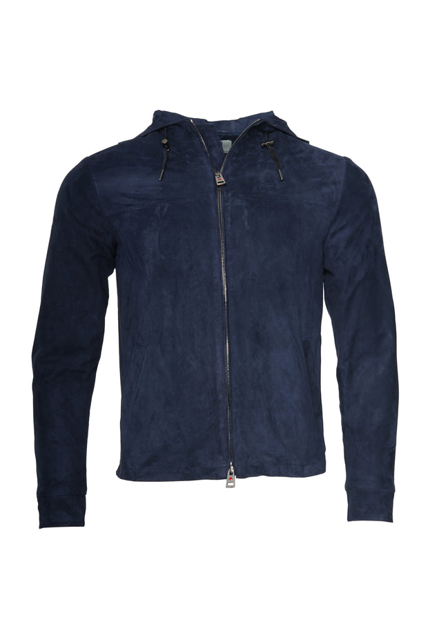 Kired Olek 1 Solid Suede Hooded Zip-Up Light-Jacket
