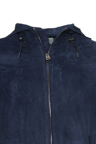 Kired Olek 1 Solid Suede Hooded Zip-Up Light-Jacket