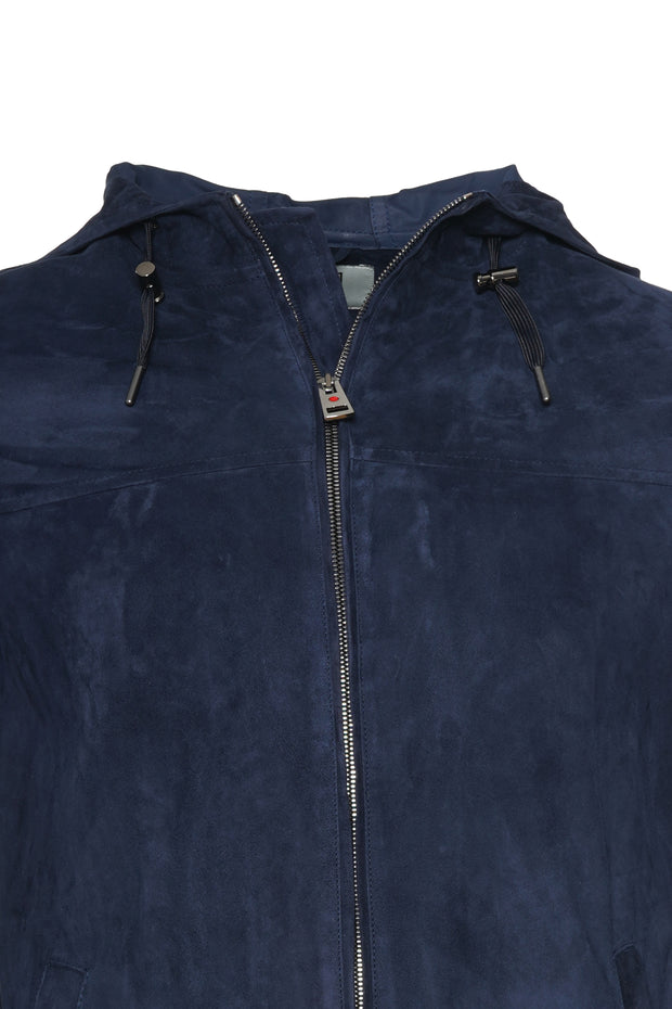 Kired Olek 1 Solid Suede Hooded Zip-Up Light-Jacket