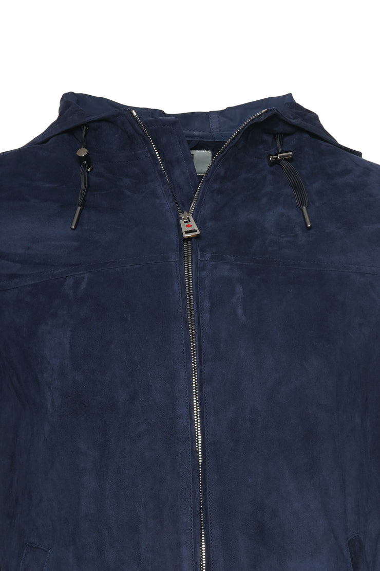 Kired Olek 1 Solid Suede Hooded Zip-Up Light-Jacket