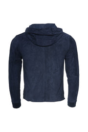 Kired Olek 1 Solid Suede Hooded Zip-Up Light-Jacket