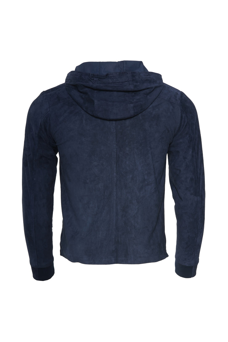 Kired Olek 1 Solid Suede Hooded Zip-Up Light-Jacket