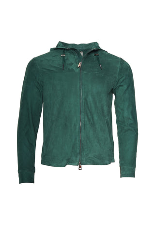 Kired Olek 1 Solid Suede Hooded Zip-Up Light-Jacket
