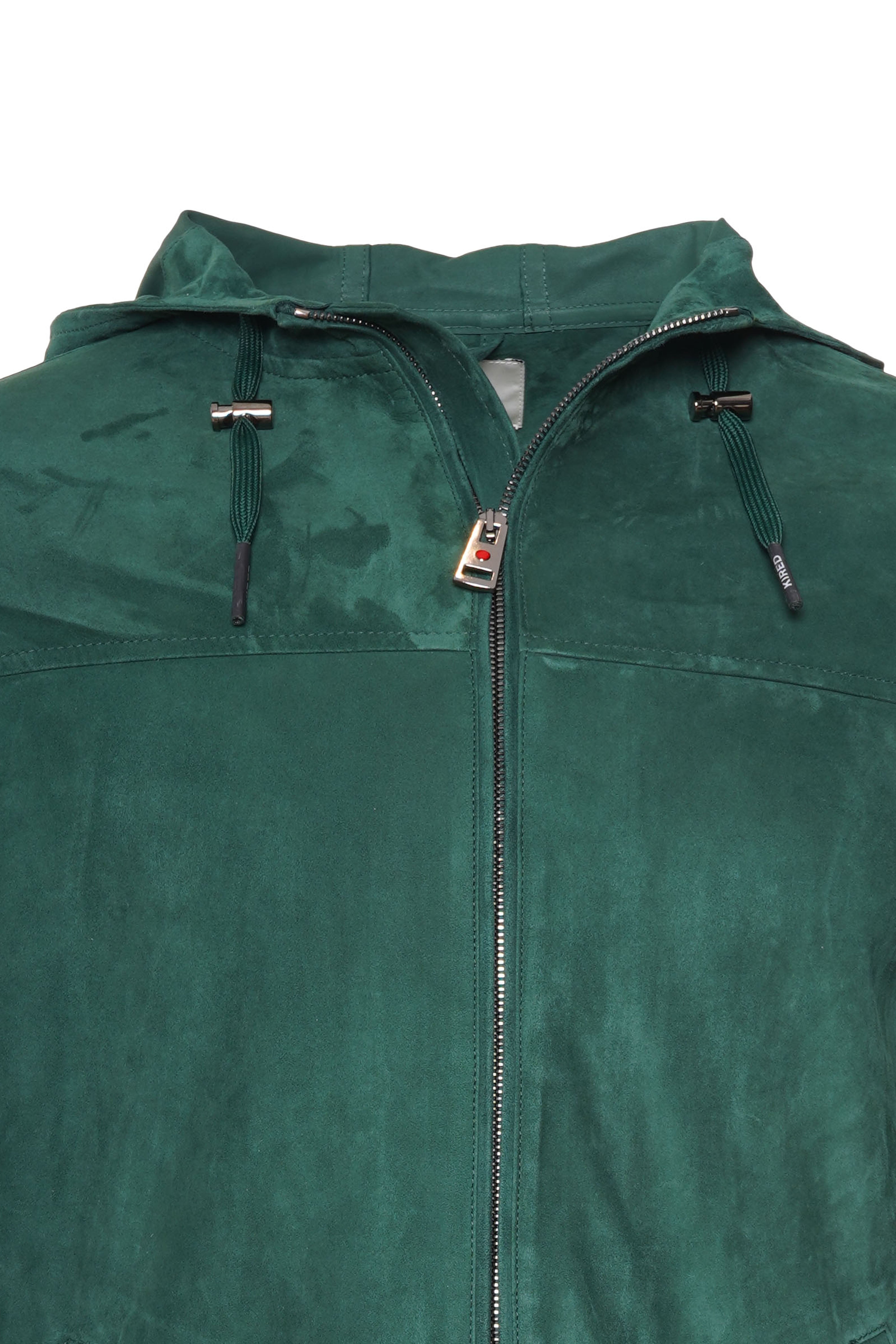 KIREDダークグリーンジャケット Kired Olek 1 Solid Suede Hooded Zip-Up Light-Jacket – Riflessi