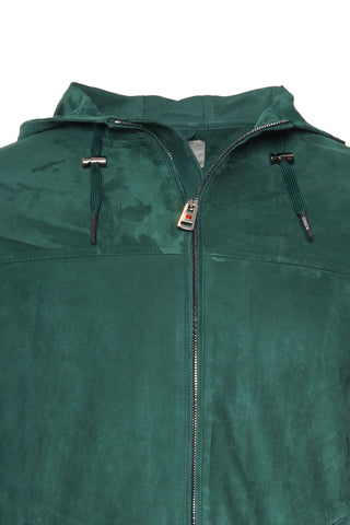 Kired Olek 1 Solid Suede Hooded Zip-Up Light-Jacket