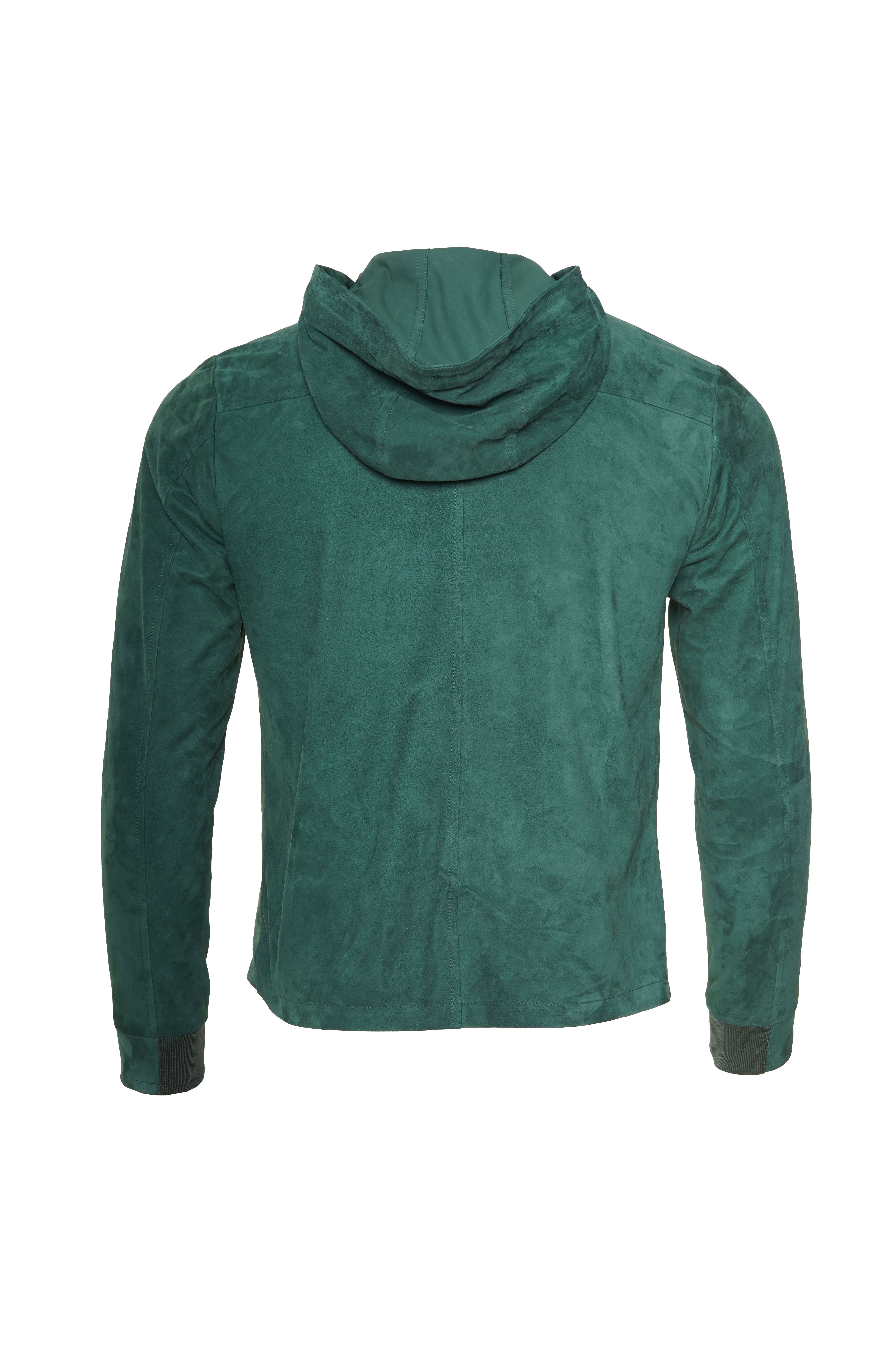 Kired Olek 1 Solid Suede Hooded Zip-Up Light-Jacket – Riflessi