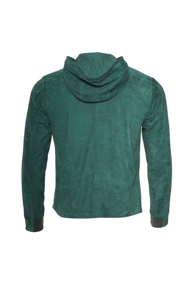Kired Olek 1 Solid Suede Hooded Zip-Up Light-Jacket