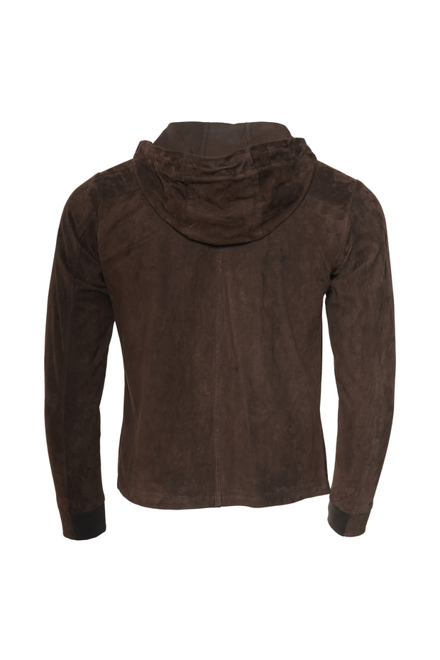 Kired Olek 1 Solid Suede Hooded Zip-Up Light-Jacket