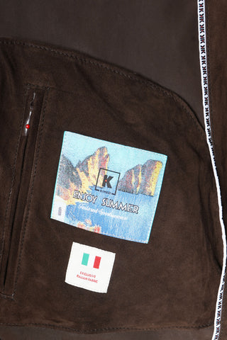 Kired Olek 1 Solid Suede Hooded Zip-Up Light-Jacket