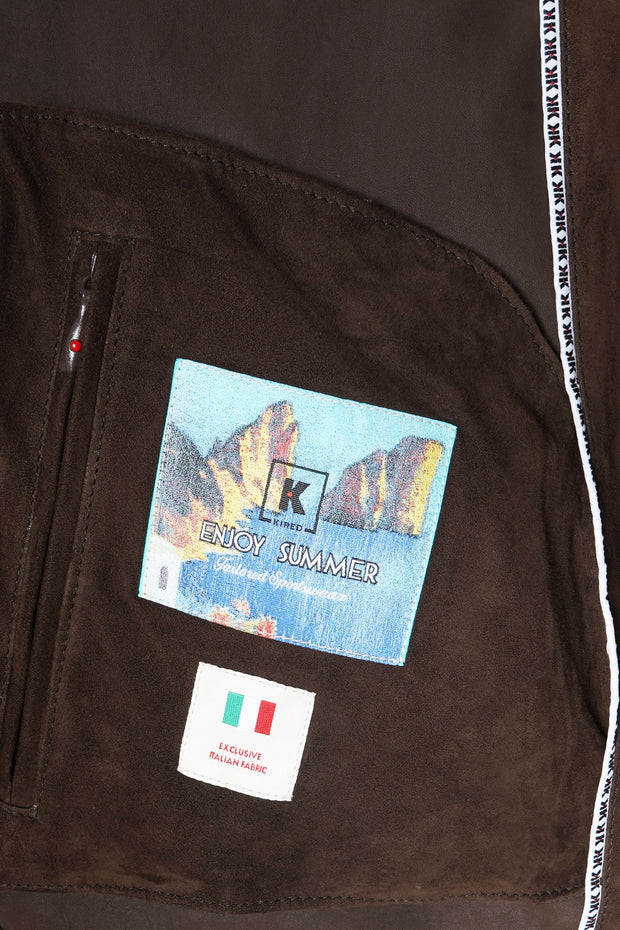 Kired Olek 1 Solid Suede Hooded Zip-Up Light-Jacket