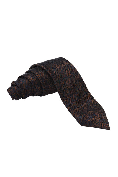 L'UOMO di COLOSSO PISANO Shadow Diamond Weave Silk Tie