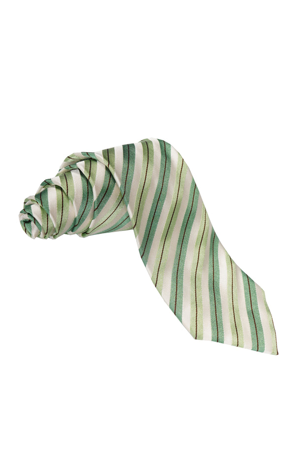 Pal Zileri Diagonal Double Pinstripe Silk Tie