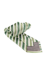 Pal Zileri Diagonal Double Pinstripe Silk Tie