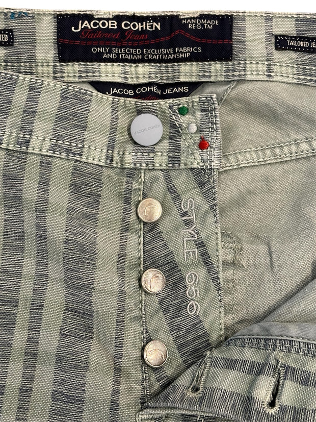 Jacob Cohen Style 656 Jumbo Pinstripe Cotton Pants